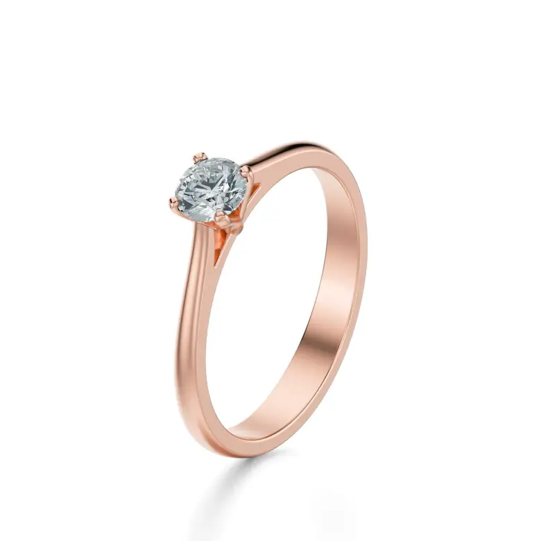 Pierścionek z diamentem różowe złoto AJPZ_004